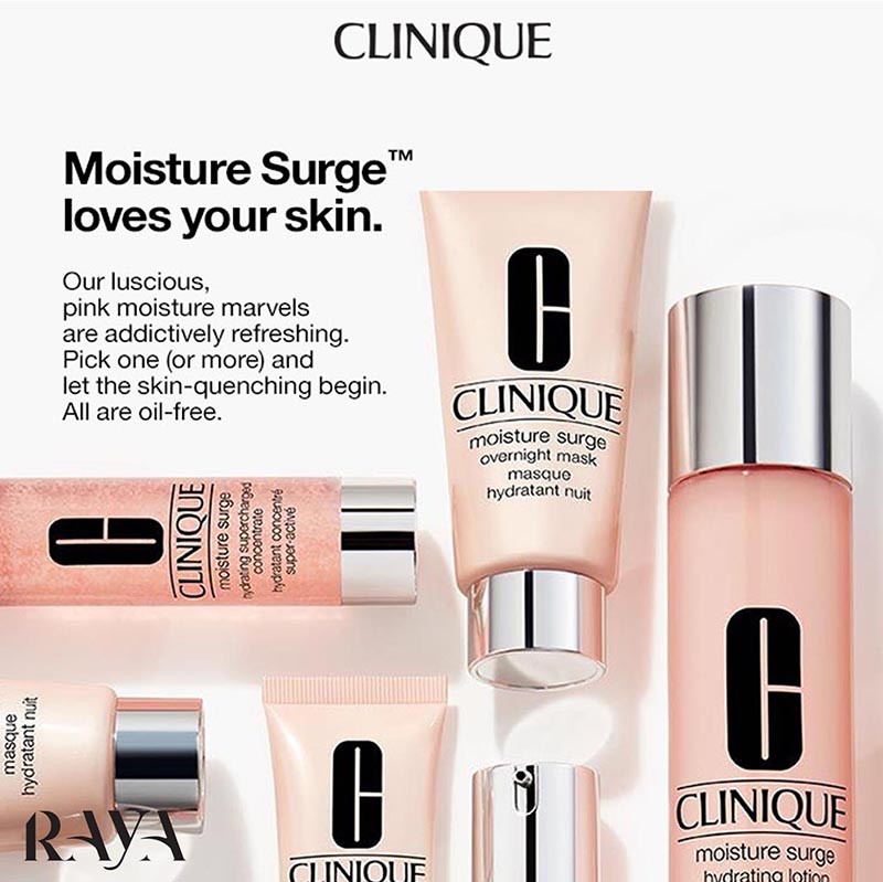 ژل آبرسان 72 ساعته مویسچر سرج کلینیک حجم 7 و 30 و 50 و 75 میلی لیتر ساخت آمریکا Clinique Moisture Surge 72-Hour Auto Replenishing Hydrator